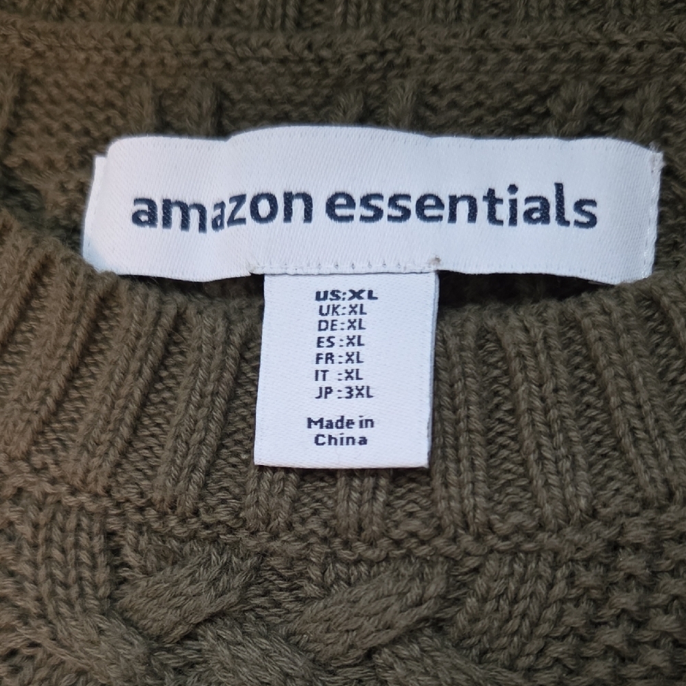 Olive Cable Knit Sweater - Picture 2 of 3
